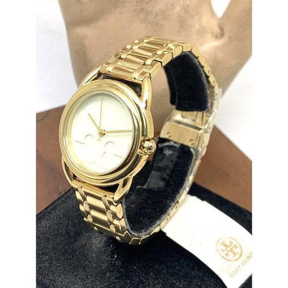 Tory Burch Women's Watch TBW7220 Miller Quartz Cream Dial Gold Stainless… - Picture 2 of 14